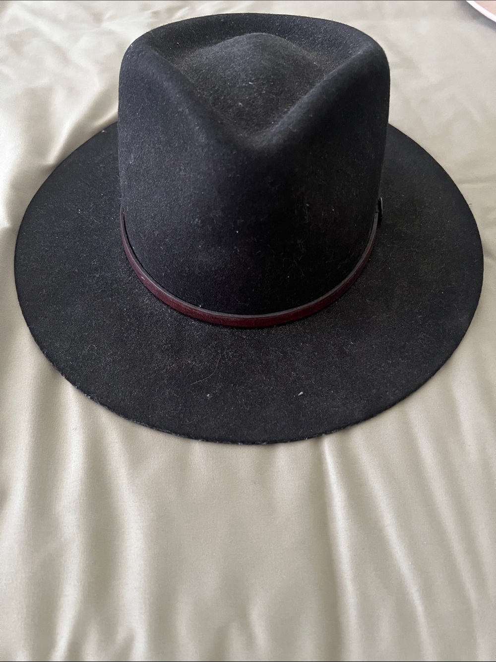 Goorin Bros Black Felt Wide Brim Fedora
